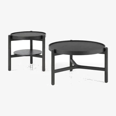 Olivia's Tommy Franks Siren Side Table in Black Oak