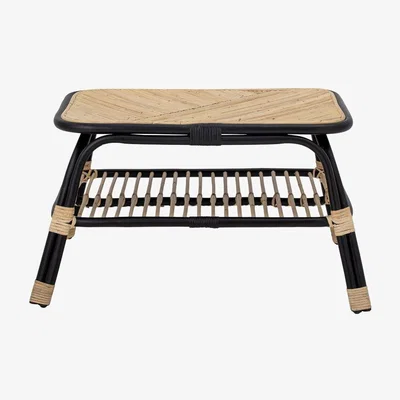 Olivia's Bloomingville Loue Sidetable in Black Rattan