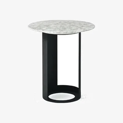 Olivia's Tommy Franks Alban Side Table in Carrara White