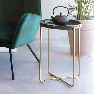 Olivia's Olivia's Nordic Living Collection - Carmen Side Table in Dark Green