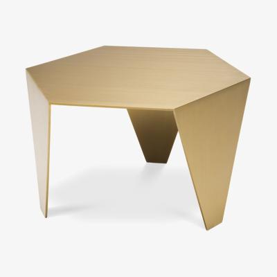 Olivia's Eichholtz Metro Chic Side Table in Brushed Brass Finish