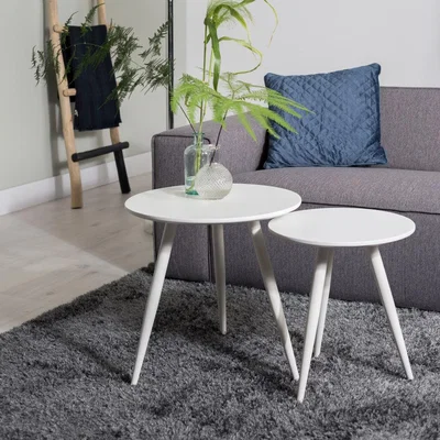 Olivia's Olivia's Nordic Living Collection - DenbySide Table in White