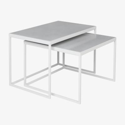 Olivia's Broste Copenhagen Set of 2 Tilde Tables in Grey White