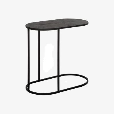Olivia's DTP Interiors Terra Oval Laptop Table in Recycled Black Teakwood