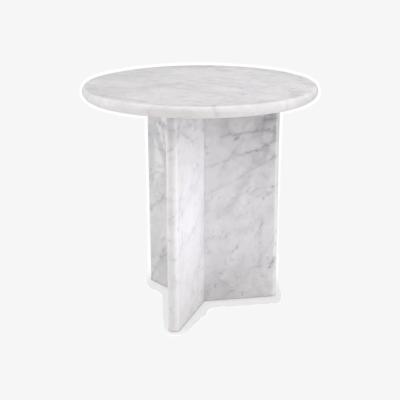 Olivia's Eichholtz Pontini Side Table in Honed White Marble