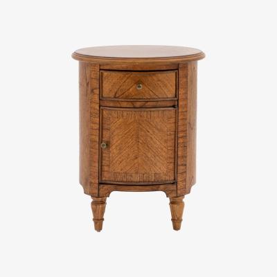Olivia's Gallery Interiors Highgate Drum Side Table in Natural Wood