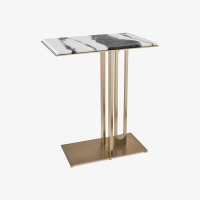 Olivia's Uttermost Black Label Cantilever Accent Table