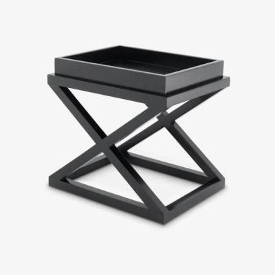 Olivia's Eichholtz Mcarthur Side Table in Waxed Black Finish