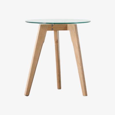 Olivia's Gallery Interiors Blair Round Side Table in Oak