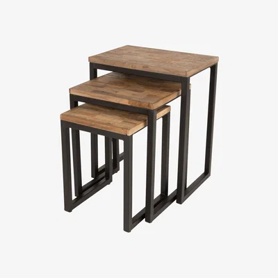 Olivia's Olivia's Nordic Living Collection - Set of 3 Suri Side Table Brown