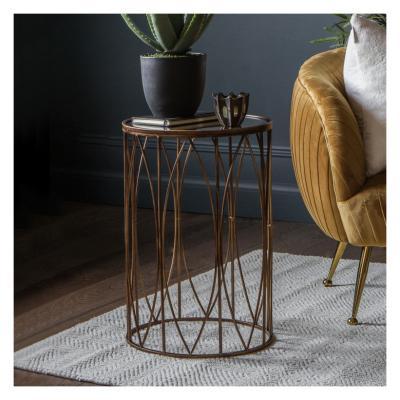 Olivia's Gallery Direct Highgate Side Table in Antique Gold