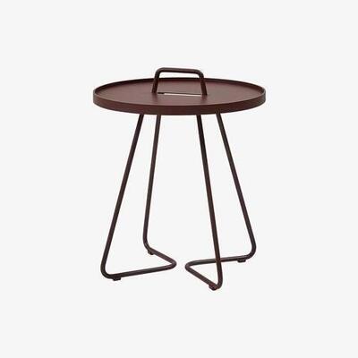 Olivia's CANE-LINE On-the-move Outdoor Side Table Small Aluminium Bordeaux