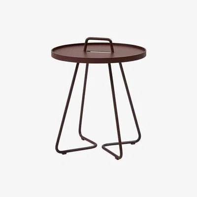 Olivia's CANE-LINE On-the-move Outdoor Side Table Small Aluminium Bordeaux