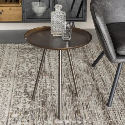 Olivia's Olivia's Nordic Living Collection - Frann Side Table in Copper