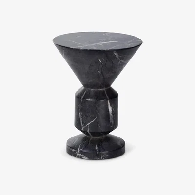 Olivia's Liang & Eimil Argos Side Table in Faux Marble Concrete Black Marquina