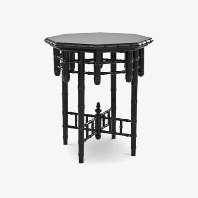 Olivia's Eichholtz Octagonal Side Table in Piano Black Finish