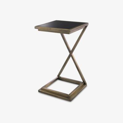 Olivia's Eichholtz Cross Side Table in Vintage Brass Finish