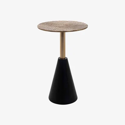 Olivia's Richmond Cobra Black And Gold Side Table / Large