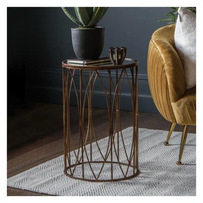 Olivia's Gallery Direct Highgate Side Table in Antique Gold | Outlet