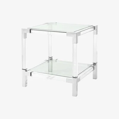 Olivia's Eichholtz Royalton Side Table in Polished Stainless Steel