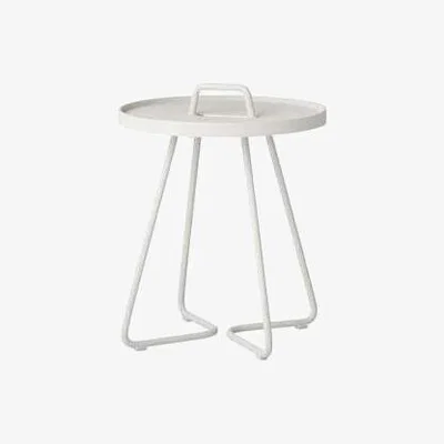Olivia's CANE-LINE On-the-move Outdoor Side Table X-Small Aluminium White