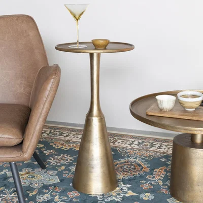 Olivia's Olivia's Nordic Living Collection - Nilsen Side Table in Antique Brass