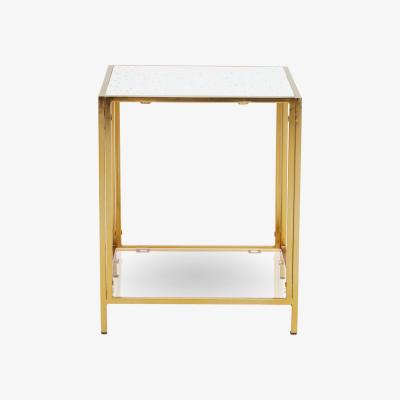 Olivia's Olivia's Nova Side Table in White & Gold