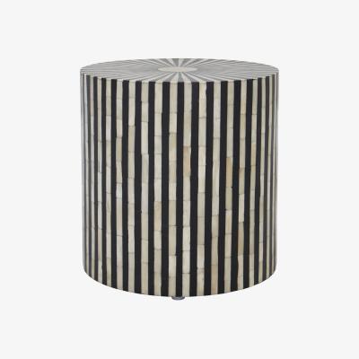 Olivia's Olivia's Finley Side Table in Black & White Stripe