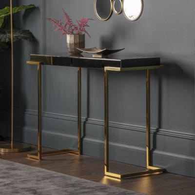 Olivia's Gallery Direct Delray Black Mirrored Console