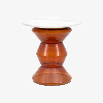 Olivia's Gallery Interiors Tuscany Side Table in Orange