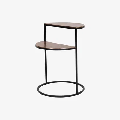 Olivia's Libra Broxton Two Tier Gold Side Table