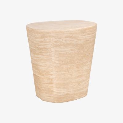 Olivia's Richmond Interiors Fictus Side Table - Faux Travertine