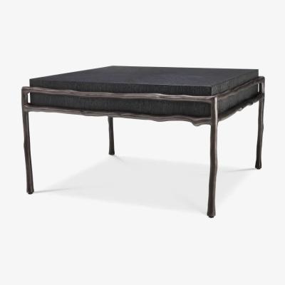 Olivia's Eichholtz Premier Side Table in Charcoal Grey Oak Veneer