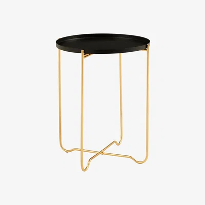 Olivia's Olivia's Black Iron Top Side Table