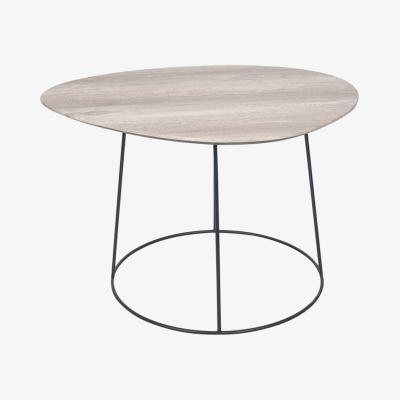 Olivia's Olivia's KiKo Oak Veneer and Metal Leg Side Table in Monochrome