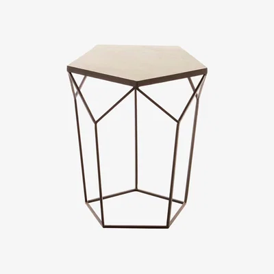 Olivia's Olivia's Pentagon Marble Side Table
