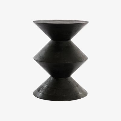 Olivia's Light & Living Larus Black Mango Wood Side Table - 45x60cm