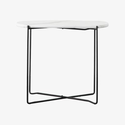 Olivia's Gallery Interiors Linford Side Table in White Marble