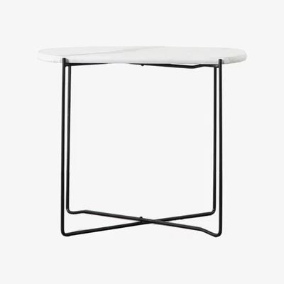 Olivia's Gallery Interiors Linford Side Table in White Marble