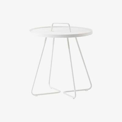Olivia's CANE-LINE On-the-move Side Table Large Aluminium White