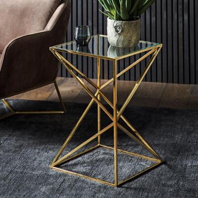 Olivia's Gallery Direct Parma Gold Side Table / Large