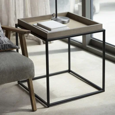 Olivia's Gallery Direct Forden Tray Side Table Grey