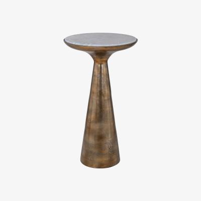 Olivia's Richmond Ethan End Table in Brushed Gold / Large