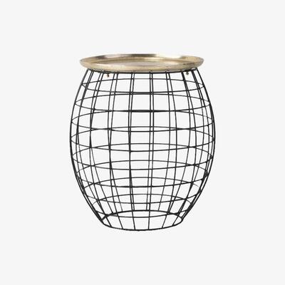 Olivia's Gallery Direct Rowen Side Table Antique / Gold