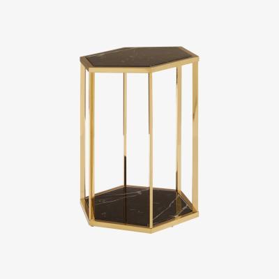 Olivia's Olivia's Piper Hexagon Gold Side Table