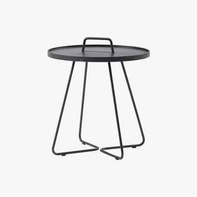 Olivia's CANE-LINE On-the-move Outdoor Side Table Large Aluminium Black
