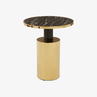 Olivia's Olivia's Otis Side Table in Black Marble Effect & Gold