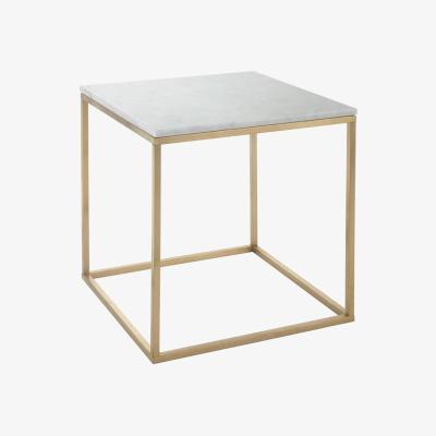 Olivia's RV Astley Faceby, brushed gold finish and marble top side table | Outlet