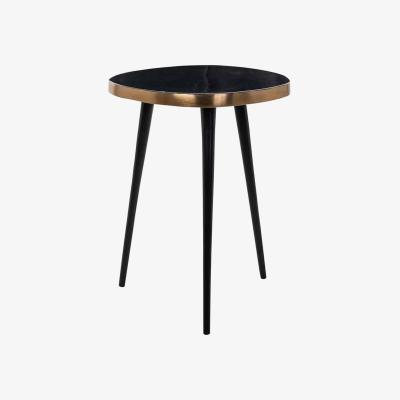 Olivia's Richmond Levi Gold And Black Side Table | Outlet