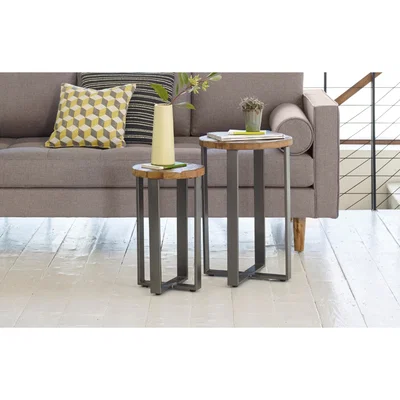 Out & Out Original Elijah – Set of Two Wooden Side Tables